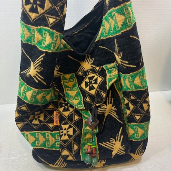 Original Daquilema Geometric Sling Travel Hobo Tote Shoulder Bag Ecuador - Picture 5 of 15